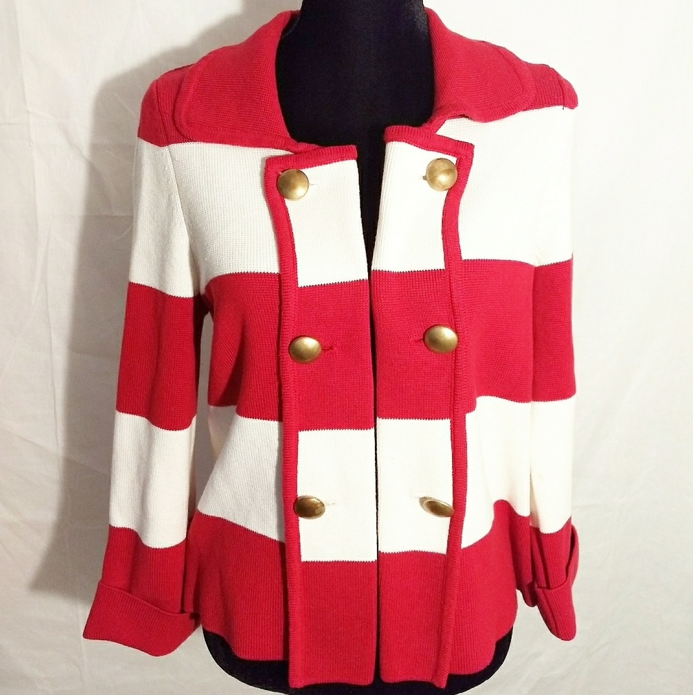 Stripe Cardigan Sweater